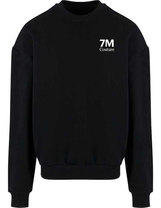 Schwarzes Sweatshirt mit Handball-Design von 7M Couture, Streetwear-Stil.