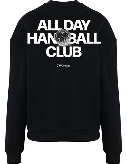 Handball Sweatshirt schwarz backprint