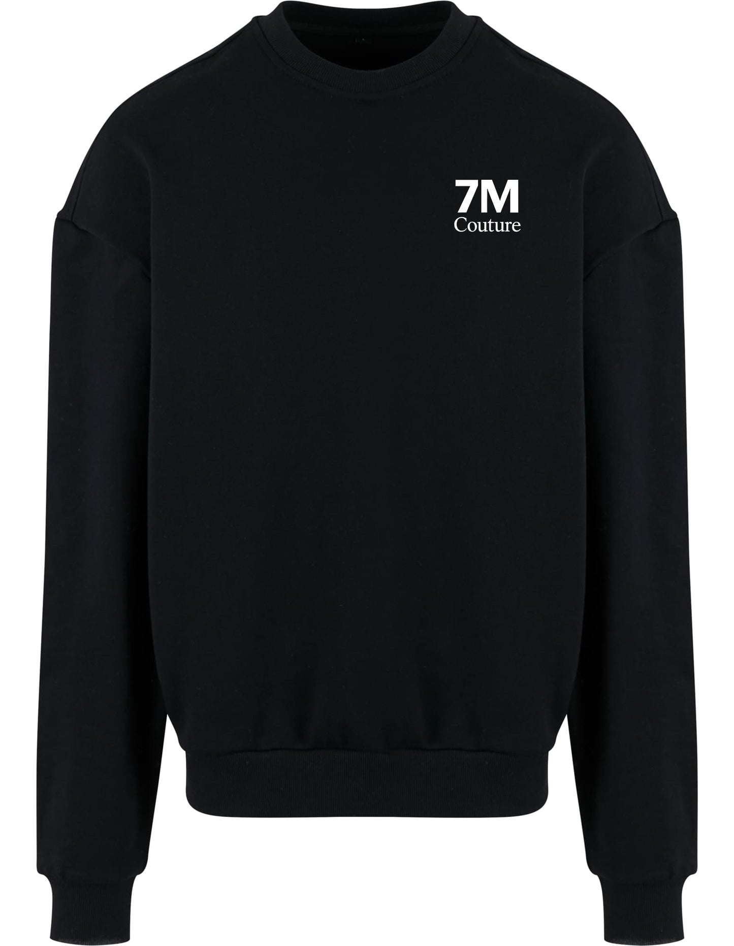 Schwarzes Sweatshirt mit Handball-Design von 7M Couture, Streetwear-Stil.
