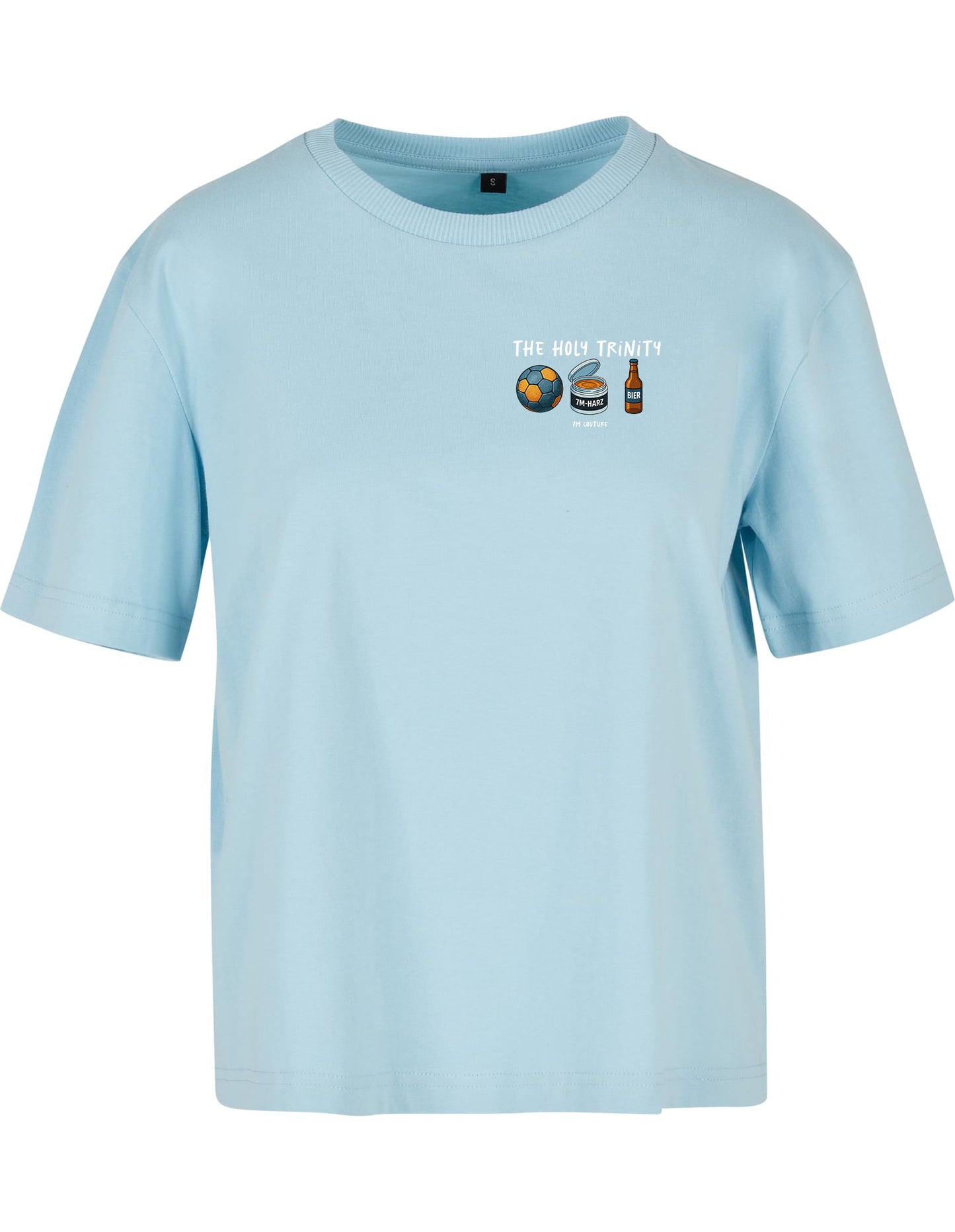 Handball T-Shirt Damen blau Harz Ball Flasche