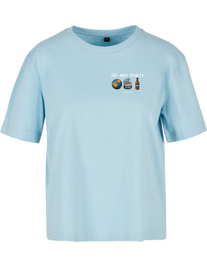 Handball T-Shirt Damen blau Harz Ball Flasche