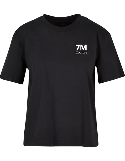 Handball T-Shirt Damen schwarz  logo 7m weiß